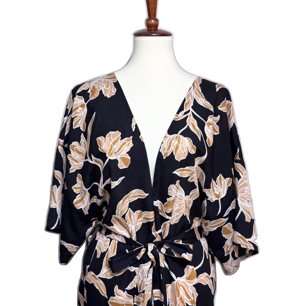 Anthropologie Maison Du Soir Selena Black Floral … - image 7